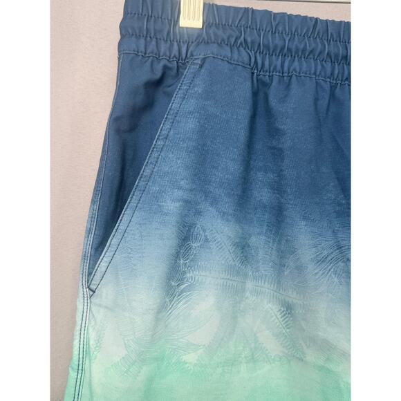 Hurley Shorts Mens Medium Blue Green Phantom Swim Trunks Ombre Surd Water Sports - Picture 3 of 16